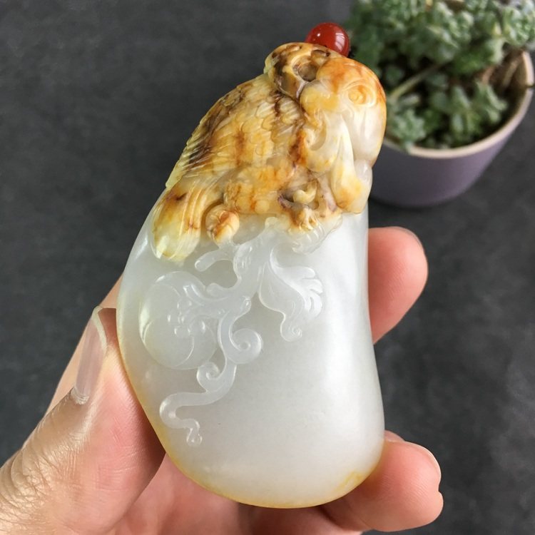 新疆和田玉籽料白玉男女款羊脂级黄皮真皮天然正品玉石项链牌吊坠