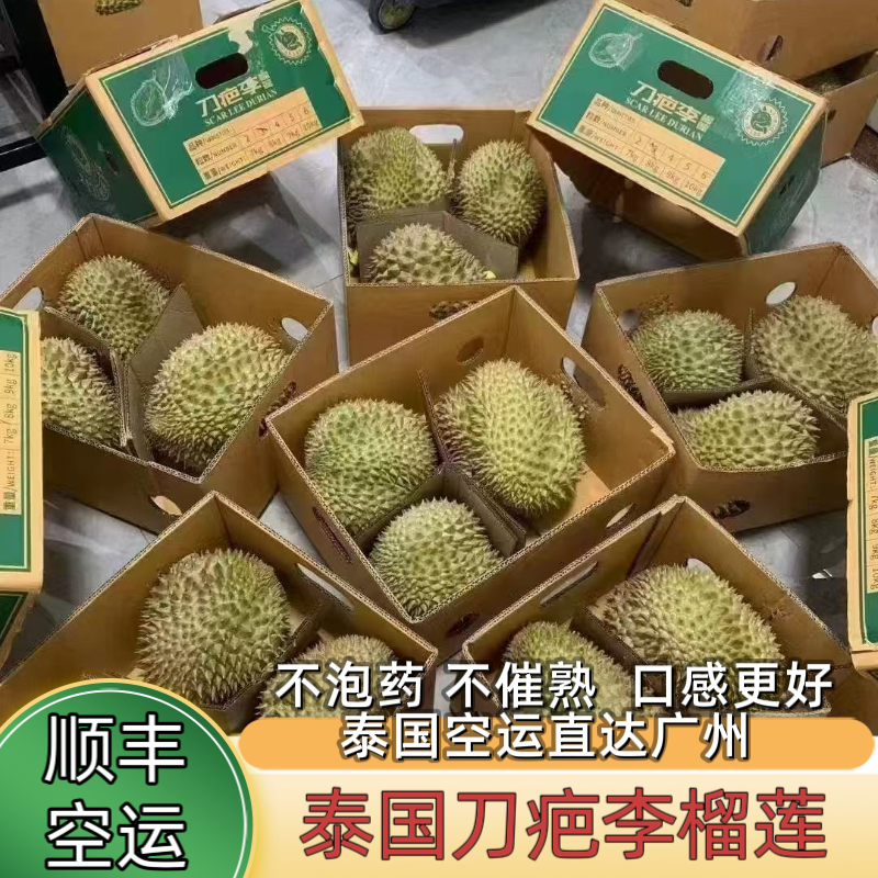当季榴莲泰国刀疤李榴莲树上熟金枕榴莲香糯甜整个带壳顺丰