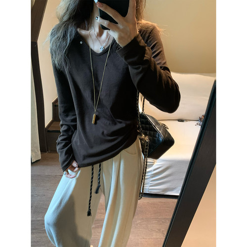 秋冬百搭基础款多色打底衫女