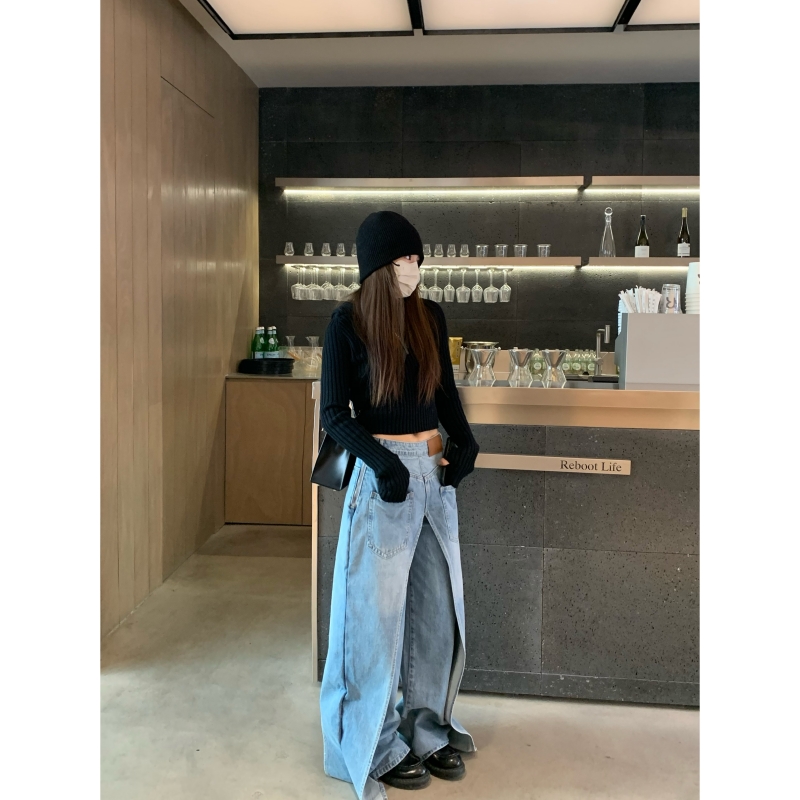 假两件长裤常规牛仔四季