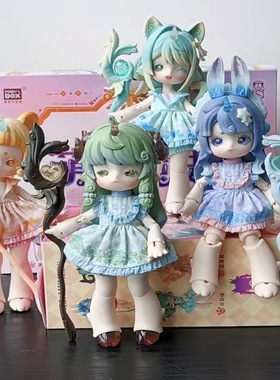 正版潘妮的宝盒桉涂萌兽魔法系列盲盒关节可动手办摆件潮玩礼物