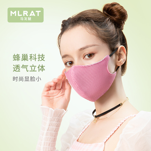 马龙鼠口罩女秋冬防寒保暖防尘透气男女神款 可水洗透气棉黑色 时尚