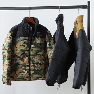 2024冬装新款加厚迷彩棉服小码男外套潮 面包服矮个子男生棉衣