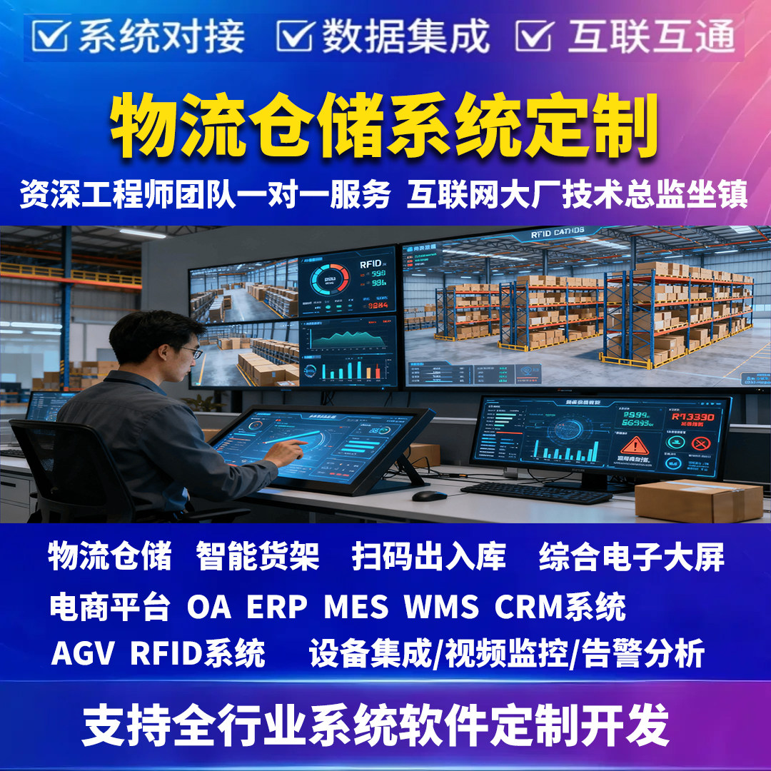 专业物流仓储物料库存工厂制造扫码监控仪器告警分析看板大屏定制