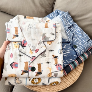 男士 家居服套装 全棉磨毛睡衣 长裤 344 无侧缝纯棉绒布长袖