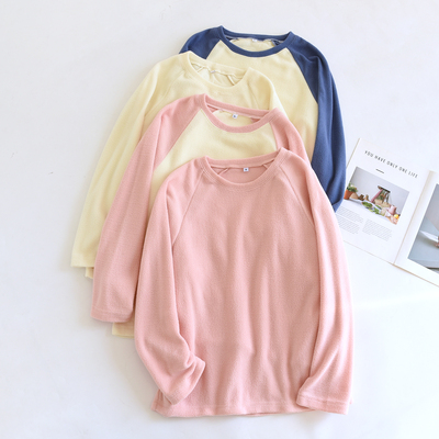 【女款摇粒绒上衣】冬季加绒家居休闲上衣百搭宽松长袖秋冬227