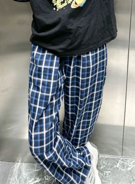 【夏季高支棉情侣家居裤】薄款全棉府绸男女士家居长裤有口袋361