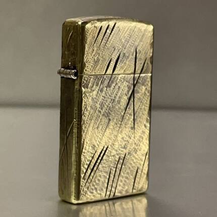 Zippo美国正品打火机常规机窄版刀痕男士送礼收藏级