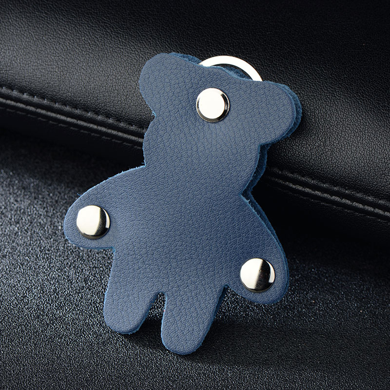 卡通小熊钥匙包真皮厂家定制logo