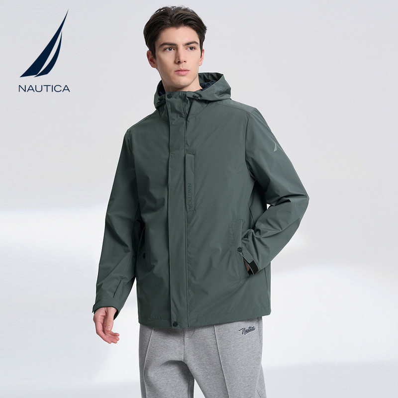 NAUTICA/诺帝卡男装23新款春季外套防轻泼水连帽休闲夹克JO1398R_虎窝淘