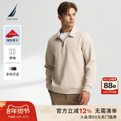 NAUTICA polo翻领T恤KO4306 透气亲肤半开襟长袖 诺帝卡男装 春秋款