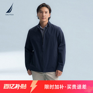春季 抗菌带弹老钱风小立领夹克JC5105 诺帝卡男装 NAUTICA