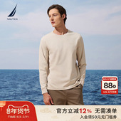 圆领休闲长袖 T恤TO5302 诺帝卡男装 春季 火山岩保暖 NAUTICA
