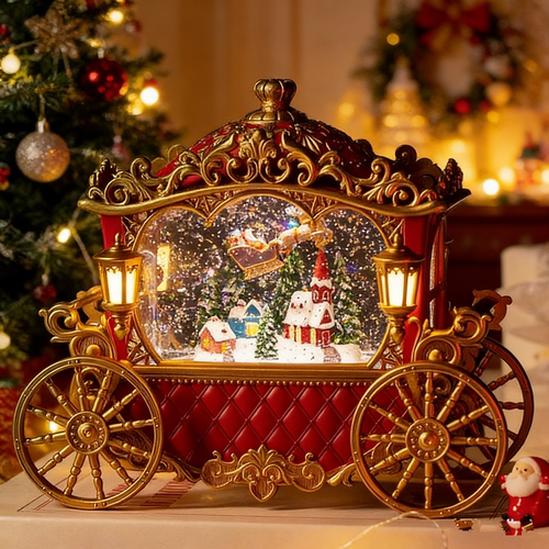 高级八音盒女孩生日礼品飘雪