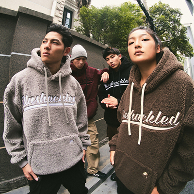 羊羔绒加厚保暖卫衣原创