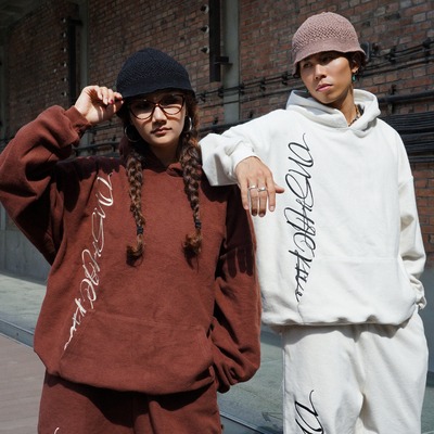 UNSHACKLED潮重工刺绣反做套装卫衣卫裤秋冬宽松美式T恤杨政