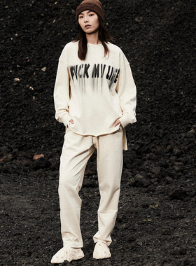 UNSHACKLED潮牌重磅460g春季FML套装男女休闲宽松长袖卫衣裤杨政