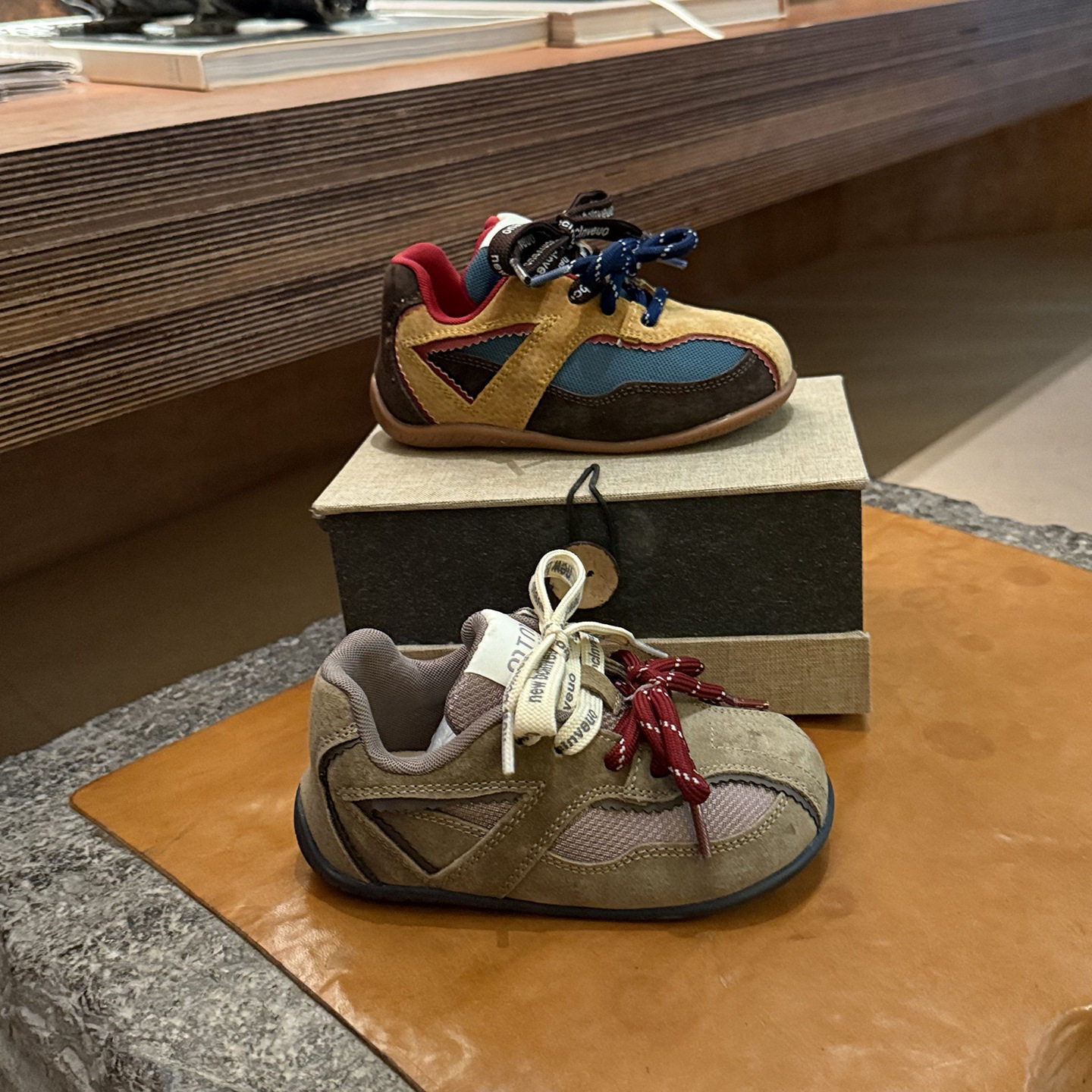 儿童韩系德训鞋春秋新款男女童撞色运动鞋中小童1-6岁休闲阿甘鞋