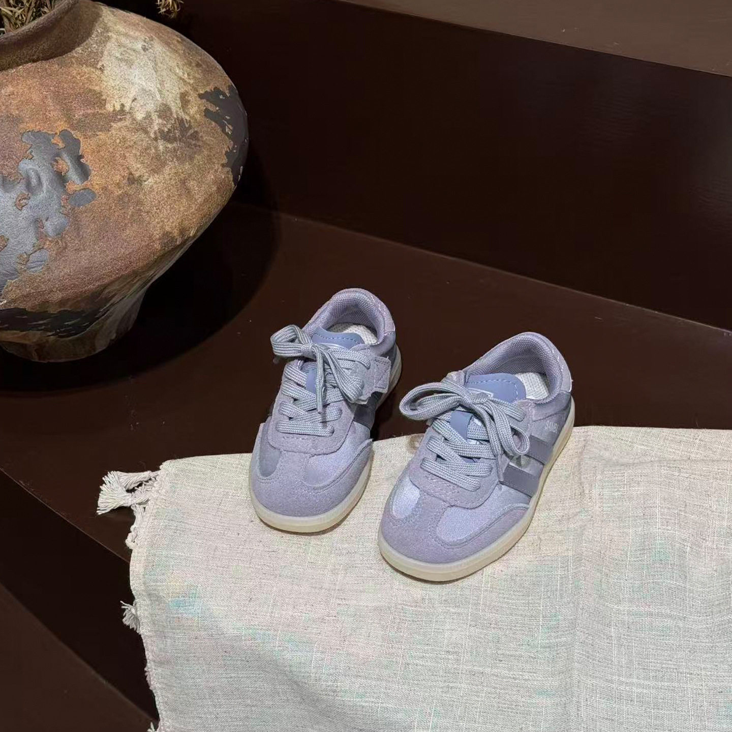 儿童德训鞋春季新款2026男童韩系板鞋女童运动鞋中大童学生休闲鞋