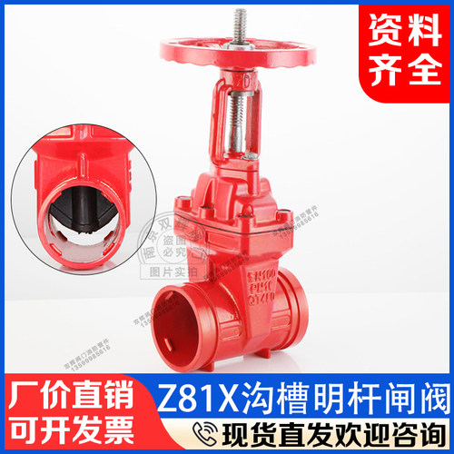 沟槽明杆闸阀Z81X弹性座封软密封