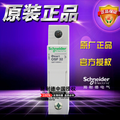 原装施耐德熔断器底座 OSMFU132 1P 32A 导轨式Mart OSF32 10x38