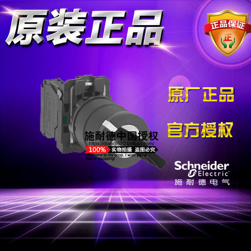 原装施耐德开关XB5AG21C =ZB5AG2C+ZB5AZ101C钥匙开关2位 左出1NO