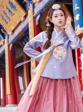 韩服女装朝鲜族服装少数民族演出服延吉传统旅拍延边迎宾舞蹈宫廷