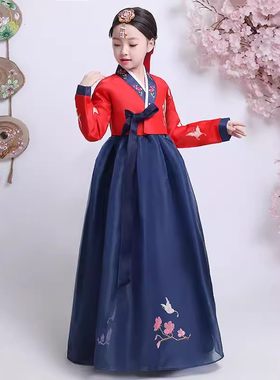朝鲜族服装女童演出服