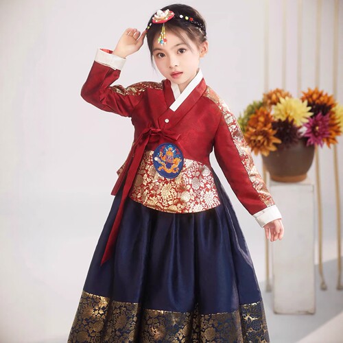 朝鲜族服装女童演出服鲜族传统服饰儿童韩服小童韩式宫廷延边礼服