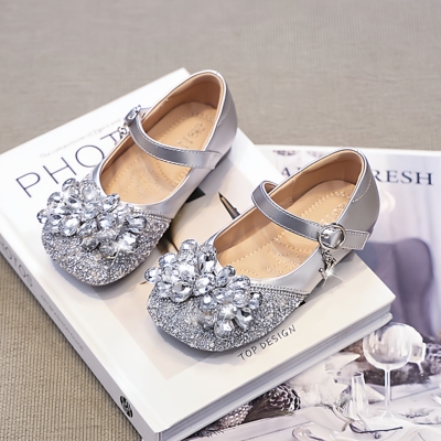 公主水晶鞋小香风亮片软底学步鞋