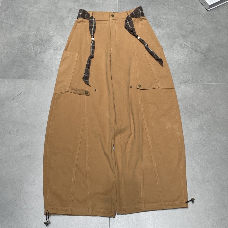 洗水工装裤高腰2025秋冬新品百搭美式复古口袋设计感显瘦阔腿长裤,女装/女士精品,休闲裤,淘宝优惠券,粉丝福利购,淘宝优惠卷