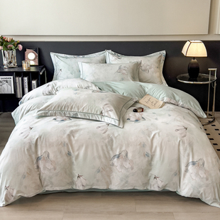 秋冬全棉磨毛加厚被套单件1.5x2.0m纯棉数码 印花双人被罩200x230