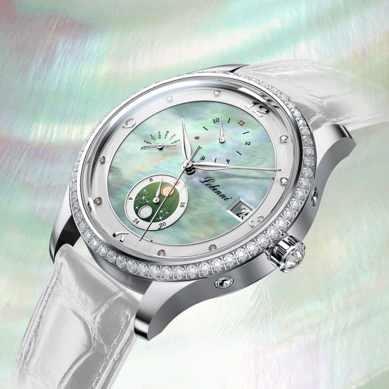 罗宾尼国风小绿表手表女款机械表