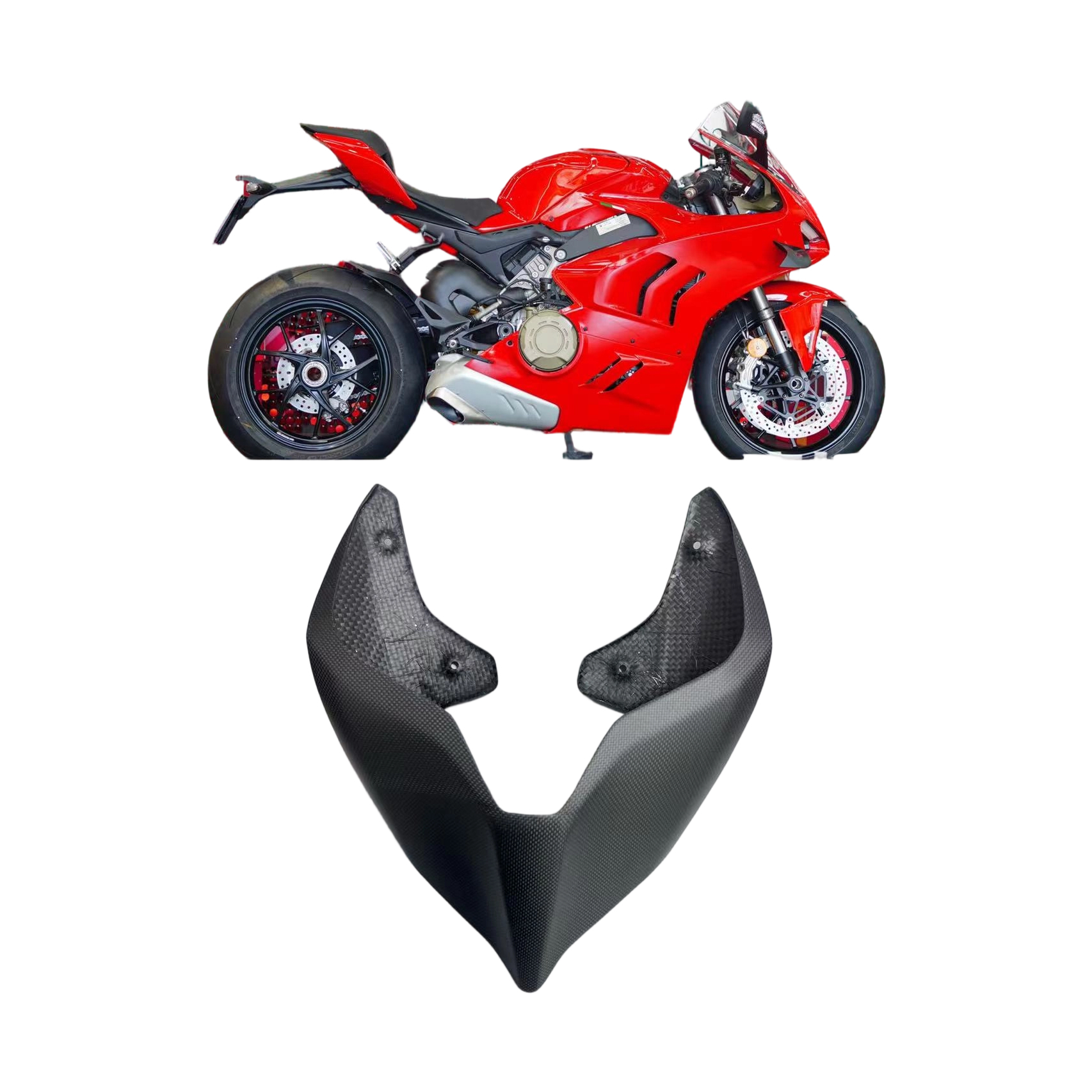适用于杜卡迪Panigale 街霸V4/S/R/SP2/V2改装碳纤维后驼峰后尾翼