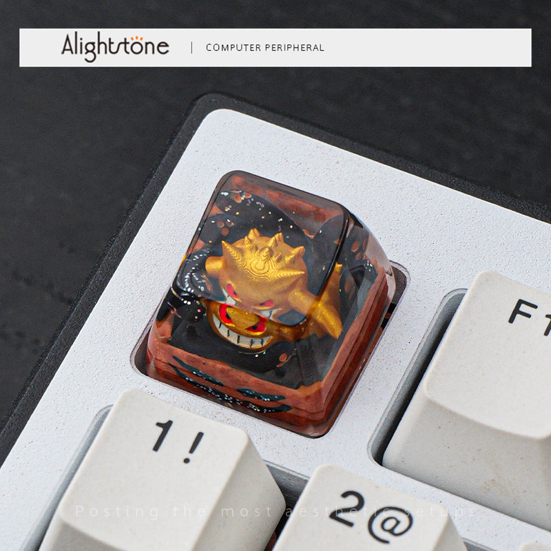 宝可梦耿鬼个性键帽单个水晶滴胶