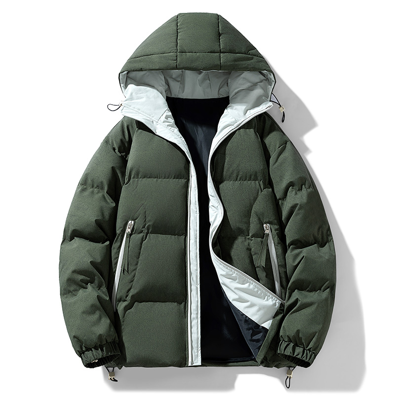 情侣连帽面包服棉服男商务休闲连帽棉服学生潮牌棉衣青少年连帽棉，男装棉衣，奇怪漫猴工厂店