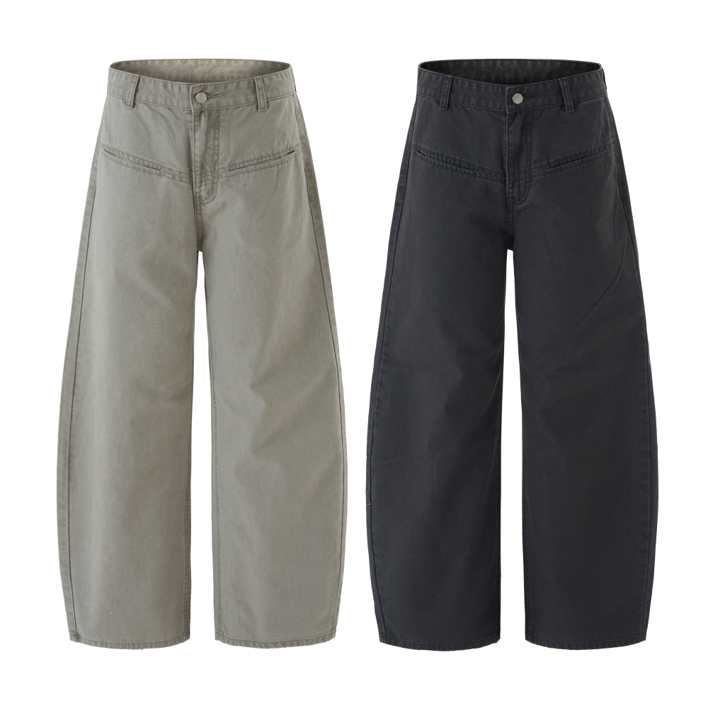 2025秋冬美式cleanfit情侣弯刀浅灰色珠帆马丁休闲裤男女直筒宽松，男装休闲裤，奇怪漫猴工厂店