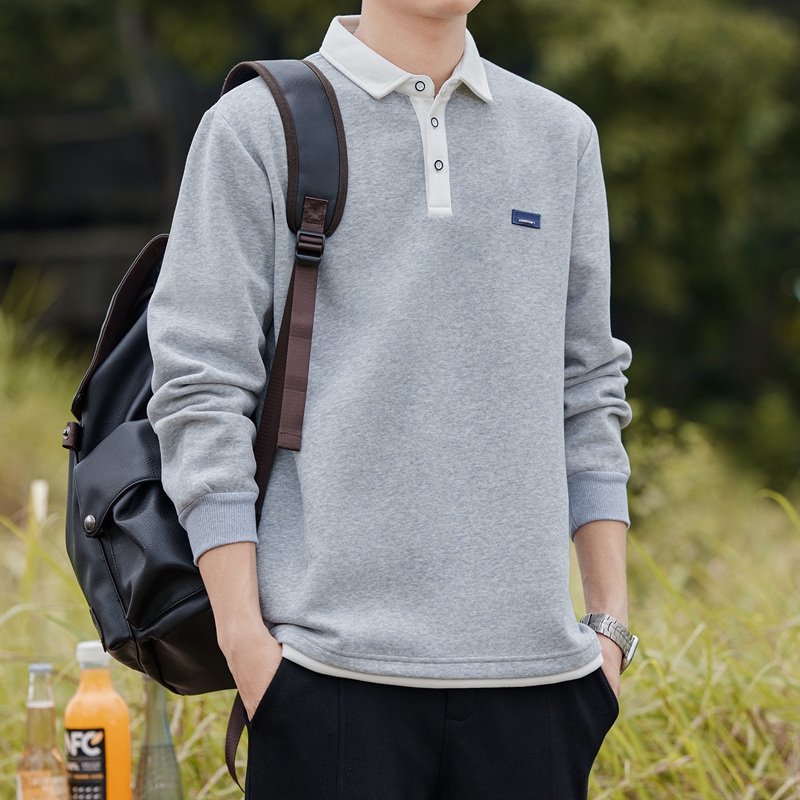 翻领长袖POLO衫卫衣T恤卫上衣，男装T恤，奇怪漫猴工厂店