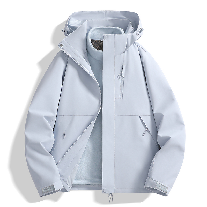 情侣款男女户外冲锋衣男女三合一可拆卸两件套防风防水保暖登山服，女装户外服装，奇怪漫猴工厂店