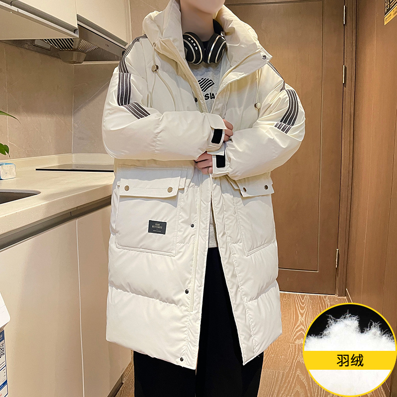 25788888秋冬新款加绒50鸭绒羽绒服男士青年户外加厚羽绒服休闲运，男装棉衣，奇怪漫猴工厂店