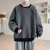 卫衣男圆领2025新款春秋纯色圆领卫衣男宽松情侣款卫衣韩版潮流上，男装卫衣，奇怪漫猴工厂店