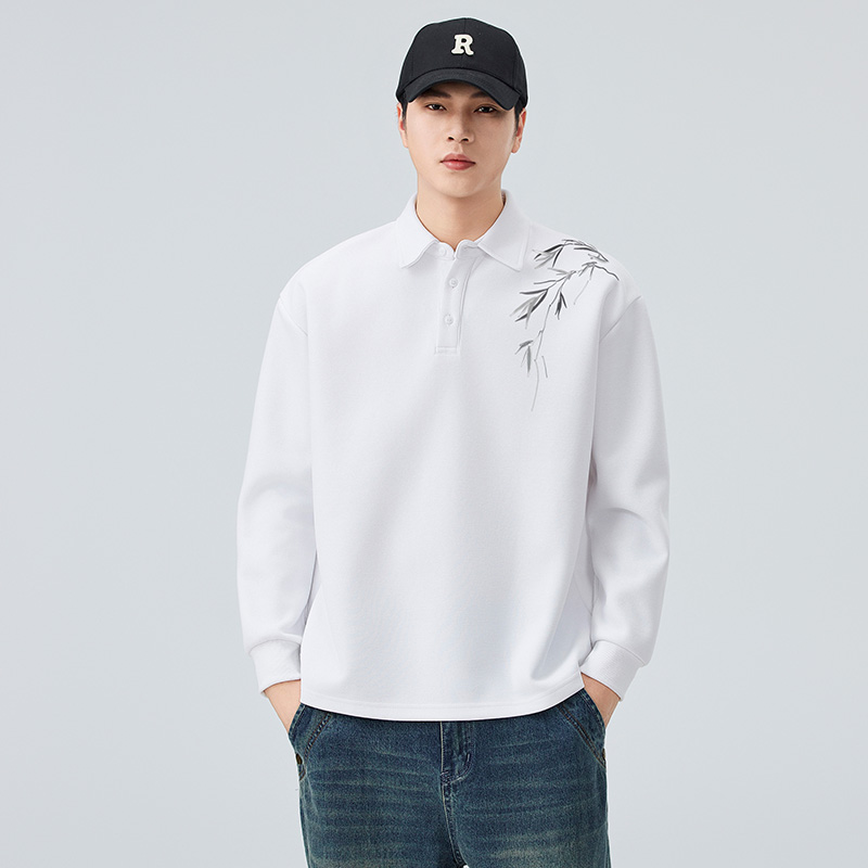 爆版男士翻领长袖POLO衫卫衣T恤，男装T恤，奇怪漫猴工厂店