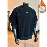 2025冬季新款港风假模大码圆领加绒卫衣M-5XHW25927-P50，男装卫衣，奇怪漫猴工厂店