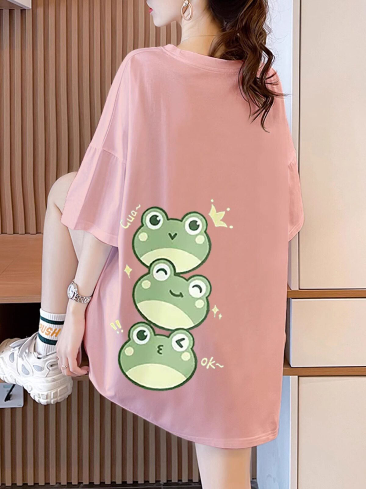 外贸原单尾货清仓~夏季多巴胺穿搭短袖T恤女闺蜜装纯棉大码上衣潮