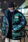 925P135控价188冬季潮牌高级感亮面棉服男宽松立领保暖棉衣外套，男装棉衣，电商A436