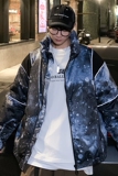A436-933-P135控价178港风冬季棉衣宽松韩版立领反光条加厚棉服，男装棉衣，电商A436