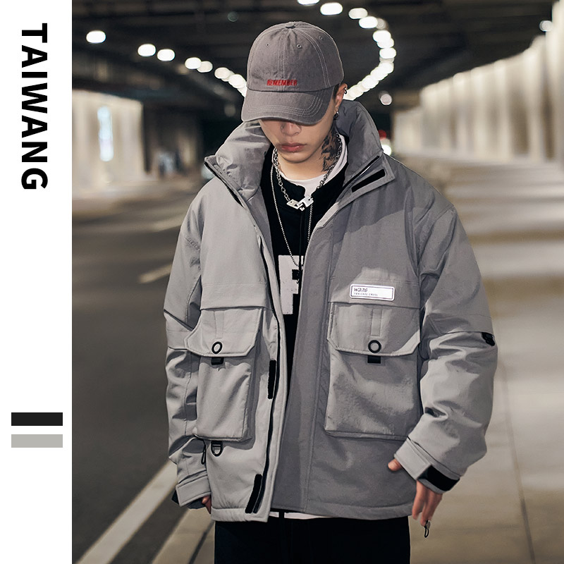 9202020冬装新款90%白鸭绒潮牌炫彩羽绒服男外套，男装羽绒服，电商A436