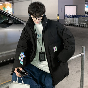 917 冬季新款90%白鸭绒保暖羽绒服男纯色宽松外套图片