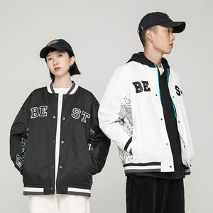 A436-7819-P105 2023春季新款无影墙立领外套腰花上衣棒球服夹克图片