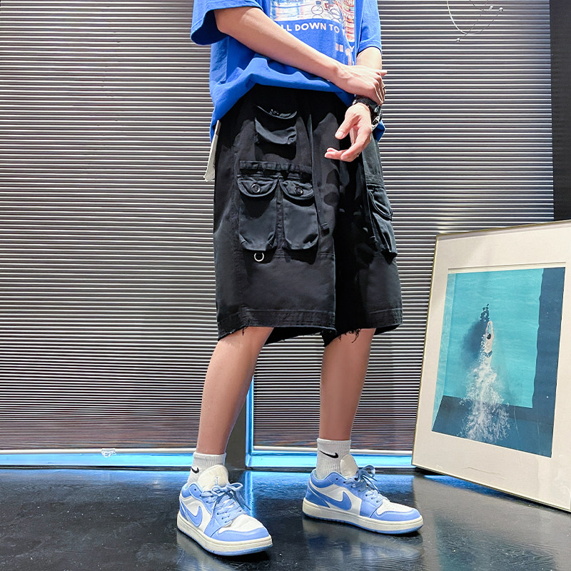 2023新款港风夏季纯棉百搭多袋工装短裤男A436-5231-P65控价88,男装休闲裤,电商A436